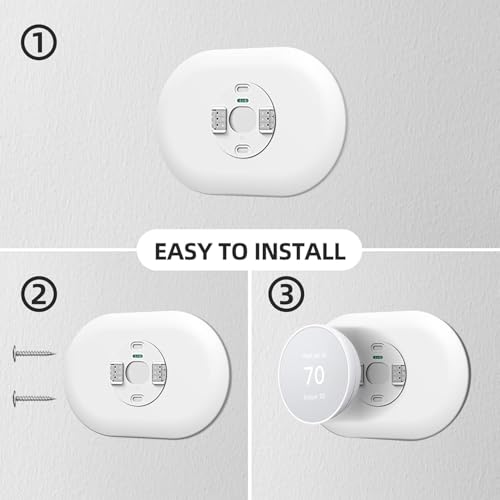 Compatible with Google Nest Thermostat 2020 Wall Plate Cover, Nest Thermostat Trim Kit, Nest Thermostat Wall Plate Cover, Easy Installation - Snow (2 Pack) - color: 2 Pack Snow