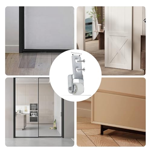 4PCS 15mm Dia Wheel Sliding Door Track Guide Wheel Roller for Furniture Rolling Cabinet Sliding Door Trundle Bed Drawers