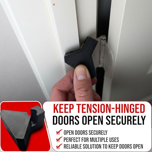 Premium ABS Plastic Commercial Door Stopper (2-Pack) Finger-Safe, Wedge Over-The-Hinge Door Holder for Homes- USA Made Door Stopper Ideal for Hotels, Hospitals, Factories, Hostels and Schools - style: Commercial