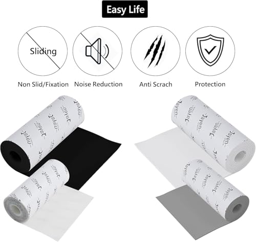 Non Slip Texture Self Adhesive Silicone Cuttable Furniture Pads - Anti-Sliding Rubber Floor Protectors for Any Furniture and Appliances