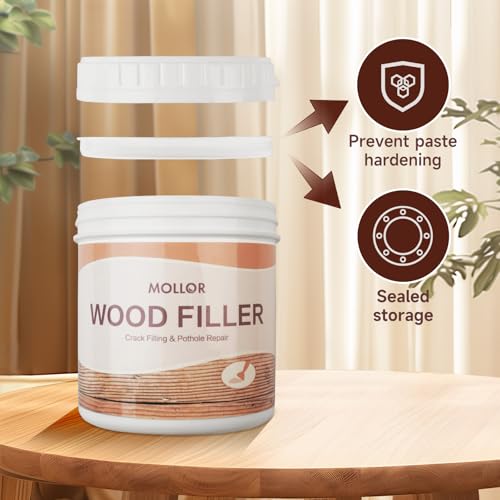All Purpose Wood Filler, 32 Ounce White Wood Putty Repair for Holes, Quickly Restore Any Broken and Defective Wooden Furniture, Door Frame Repair Kit Stainable - size: 1kg