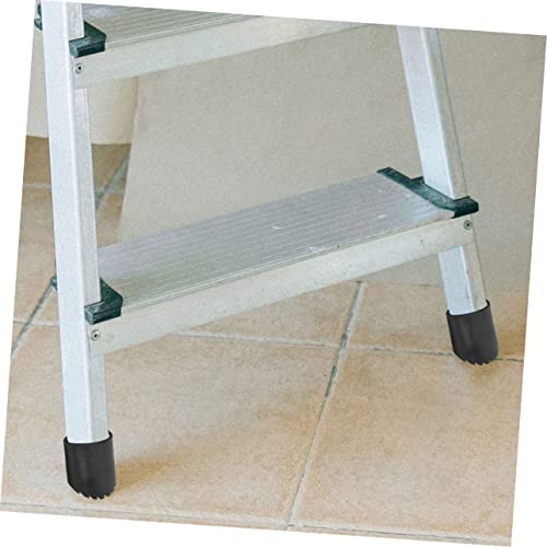 2pcs Slip Mats Ladder Foot Cover Non-Slip Stair Treads for Ladder Safety - size: 8.5X8.5CM