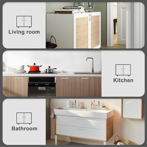 Probrico 5 Pack Hole Centers (96mm) 3-3/4inch Brushed Nickel Cabinet Pulls Stainless Steel Kitchen Drawer Handles Euro Style T Bar Dresser Pull Handle Length 150mm(6inch) - color: Brushed Nickel, size: Hole Centers: 3-3/4"