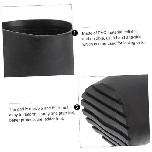 2pcs Non-Slip Pad for Ladder Ladder Legs Covers Outdoor Stair Treads Non-Slip Folding Feet Mat - size: 7.7X7.7CM
