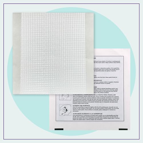 StrongPatch® 6 in. x 6 in. Flexible Self-Adhesive Wall Repair Patch (3-Pack) – Versatile, Cut-to-Fit, Easy Application for Holes, Cracks, and Corners