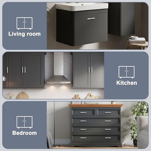 5Pack Hole Centers 2.5 inch Brushed Nickel Cabinet Handles Stainless Steel Kitchen Cabinet Pulls T Bar Hardware Pull Handle for Cabinets Dressers 4inch Total Length - color: Brushed Nickel, size: Hole Centers: 2.5inch