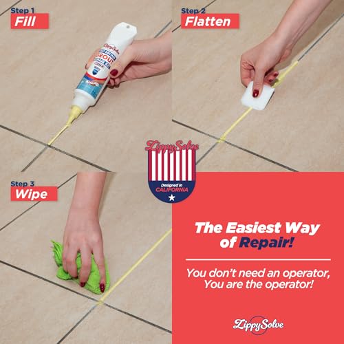 Tile Grout, Repair Kit, Restore & Renew Tile Joints Line, Fast Drying Tile Grout Paint Squeeze Tube for Bathroom Shower Kitchen Floor, Waterproof (8.8 oz, Cream) - style: Cream