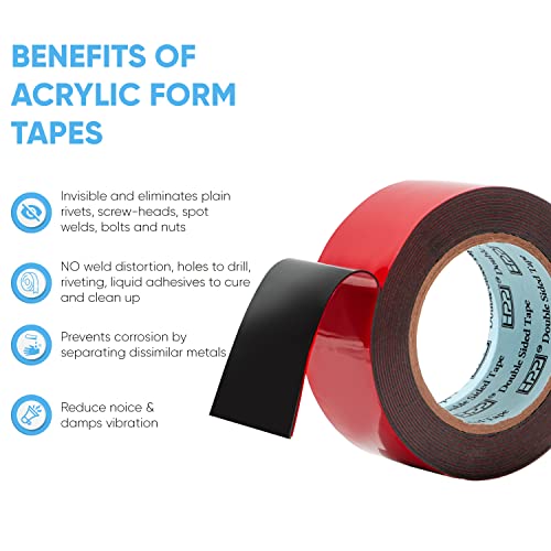 HPP Double Sided Tape, Heavy Duty Tape, Strong and Permanent for Outdoor and Indoor (2 in x 16 ft) - size: 2in x16ft