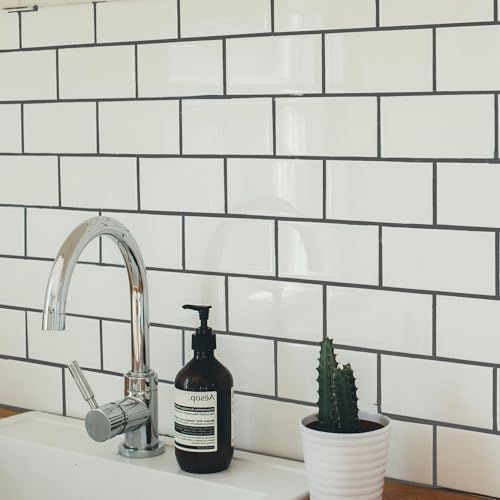 PentaUSA Tile Grout Repair Kit - Dark Gray Premixed Acrylic Sanded Grout, Water-Resistant Grout Filler for Bathroom&Shower, Kitchen Floor, Fast Drying, with Applicator, 13.4 oz (380g) - style: Dark Grey