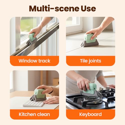 Magic Window Track Cleaner, Window Groove Cleaning Brush Tools Set, Cleaner Brushes for Window lides Gaps Tile Lines Shutter Slats Car Vents & Narrow Gaps (3PC Mix) - color: 3pc Mix