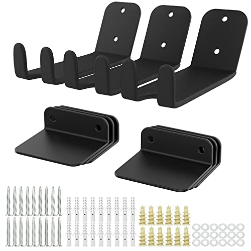WALMANN 3 Pack Bike Pedal Hanger Wall Mount, Heavy Duty Horizontal Bike Rack for Garage Wall, Bike Display Stand for Home Holds Up to 70 LBS - color: Black-3 Pack