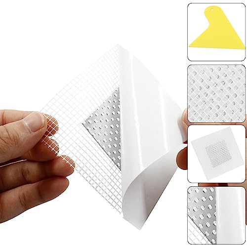 12 PCS Drywall Repair Patch Kit, 2 inch Self Adhesive Aluminum Repair Patch Metal Sheetrock Ceiling Mesh Repair for Plasterboard Drywall Hole Repair