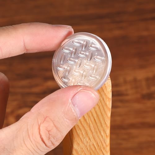8 Non Slip Furniture Grippers Pads Transparent Round Furniture Rubber Grippers Prevent Sliding for Hardwood Floor Laminate Tile Carpet Protect Couches Chairs Tables Reducing Scratch Proof Floor
