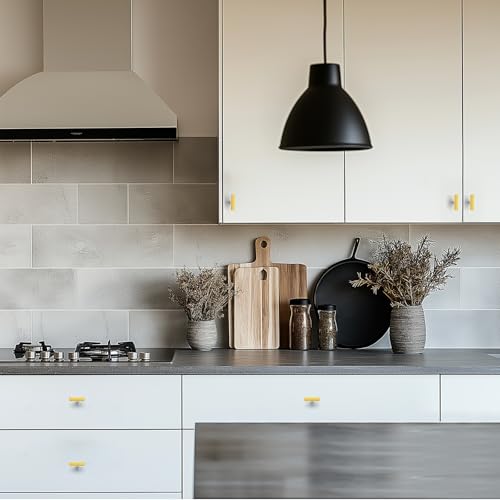 JOY DECOR 2 Pack Gold Cabinet Handles, 2 Inch Single Hole Cabinet Pulls – Square Stainless Steel Kitchen Knobs for Drawers, Dressers, Cupboards & Vanities - size: Single Hole