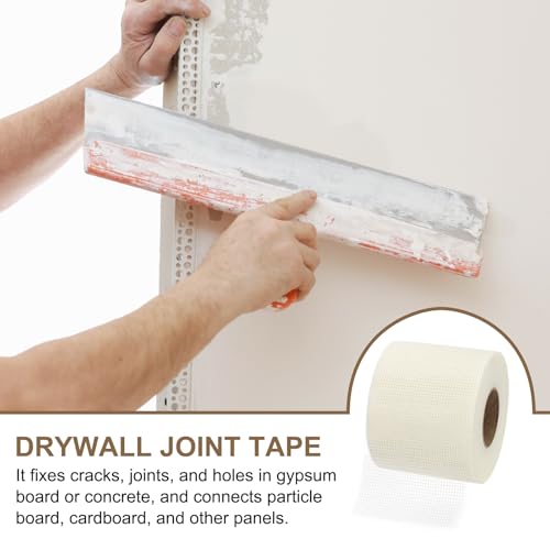 PATIKIL Drywall Repair Mesh Tape, 6 inch x 328 ft Fiberglass Repair Patch Self-Adhesive Dry Wall Joint Tape 7 Mesh Wall Hole Crack and Seam Patch, White - size: 6 inch x 328 Feet