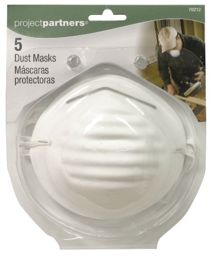 Project Partner 70212 Dust Masks, 5-Pack - size: 2pk, style: Mini