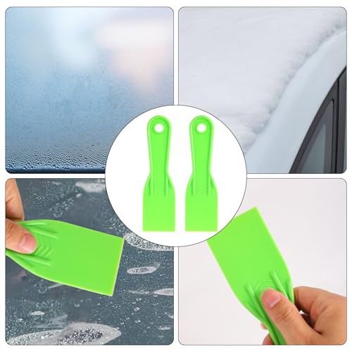 6pcs Plastic Putty Knife, Flexible Putty Scraper Wall Scraper Accessory for Repair Spackling Patching Plastering and Painting(Green) - color: Green