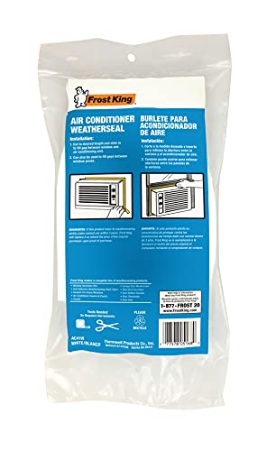 Frost King AC41WA AC Foam Weather Seal, Heavy Duty 1-1/2" W, 1/2" T, 40" L, White (Pack of 2) - size: 1-1/2" W, 1/2" T, 40" L (Pack of 2)