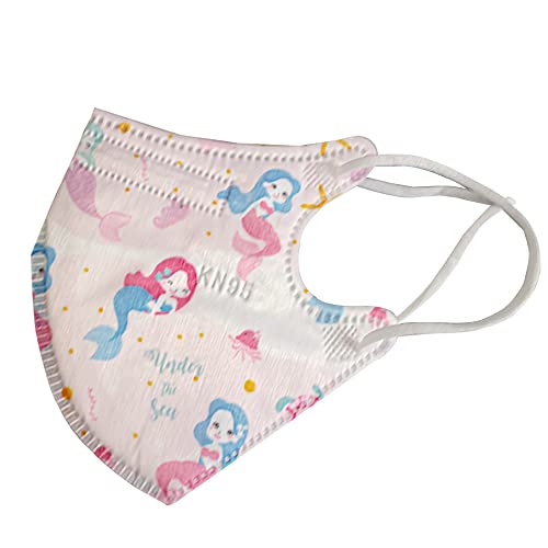 Disposable Safety Mask 5 Ply Protection Face Mask for Kids 20 pcs (Kids Mermaid) - color: Kids Mermaid