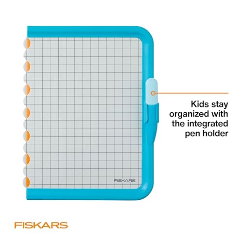 Fiskars Kids Cutting Pen with Foldable Non-Slip Mat – Safe Precision Tool for Crafting and School Projects - style: Cutting Pen & Mat
