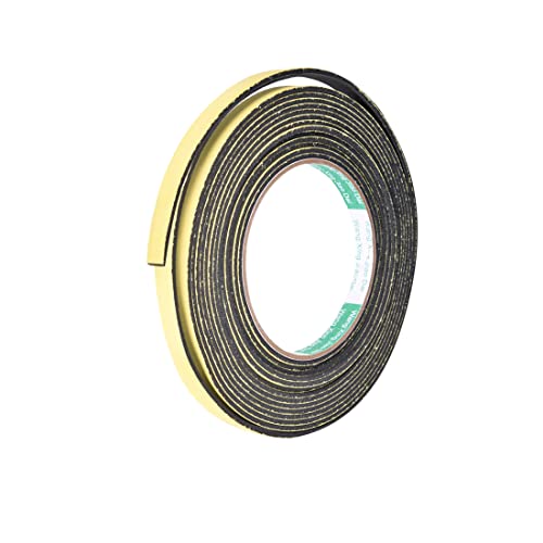 uxcell Sealing Foam Tape 10mm Wide 2mm Thick 5m/16.4ft Long, Self Adhesive Weather Strip for Window Door Insulation - size: 10mmx2mmx5m