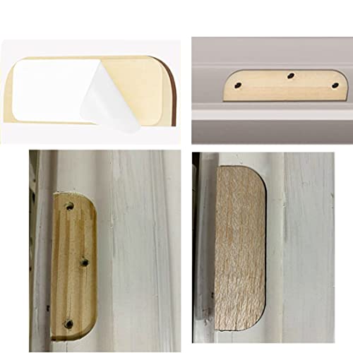 Hinge Repair Plate Hinge Repair Kit 6PCS Kitchen Cabinet Hinges Cabinet Door Hinge Door Hole Cover Plate Wooden Hinge Filler Plates with 12PCS Tapes