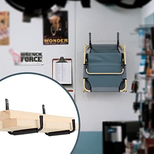 Ihomepark Heavy Duty Garage Storage Utility Hooks with 9''Jumbo Arm, Wall Mount Garage Hanger & Organizer for Ladder Tool Chair Hose(6 Pack - Black)