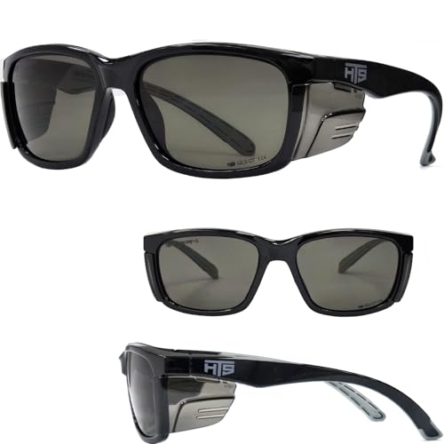 HTS HUNTERSKY E60 Anti-Fog Safety Glasses with Side Shields ANSI Z87 Eye Protection for Men Women Lab Chemistry Goggles DIY - color: Black & Gray - 2