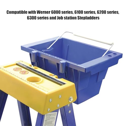 AC52-UB Ladder Bucket Ladder Accessories for Werner Ladder, Ladder Tool Holder Blue