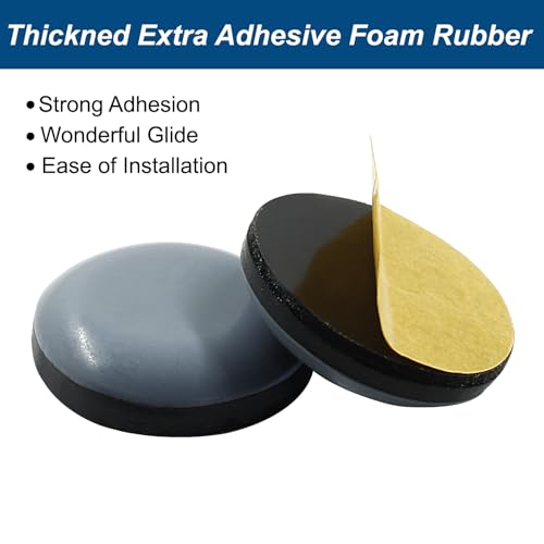 Bivethoi 20 Pcs Furniture Glide Round,Self-Adhesive Sliders Pads Magic Sliders Floor Protectors Sofa Glides for Wood, Ceramic Tile Floor(19mm) - size: 3/4", Round