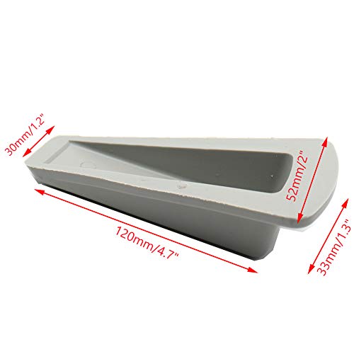 Rubber Door Stopper Door Stop Wedge Non Scratching Door Holder Large Grey - Pack of 4 - color: Gray