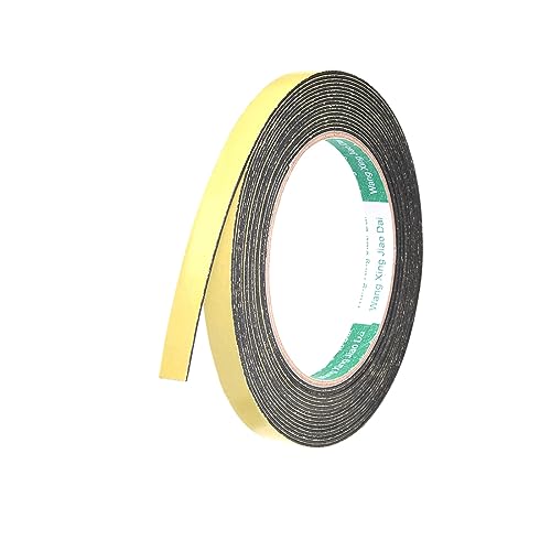 uxcell Sealing Foam Tape 10mm Wide 1mm Thick 5m/16.4ft Long, Self Adhesive Weather Strip for Window Door Insulation - size: 10mmx1mmx5m