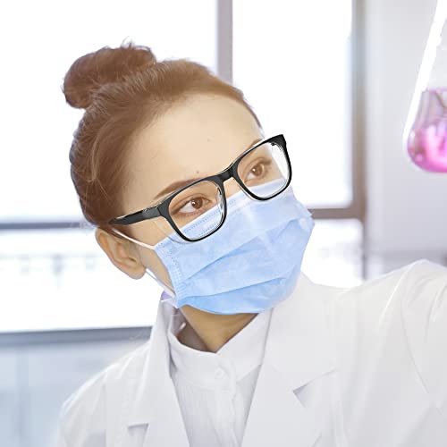 DILANCO Clear Safety Glasses Goggles With Side Shields for Women Men,Fog & Scratch-Resistant Complete UV Protection Eyewear - color: Black&grey
