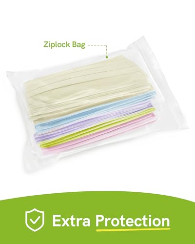 FriCARE Disposable Face Masks, 3-Ply ASTM Level 3 Medical Grade, FSA/HSA Eligible, Breathable & Comfortable for Allergy/Sun Protection, 50 Pack Galaxy Candy - color: Galaxy Candy
