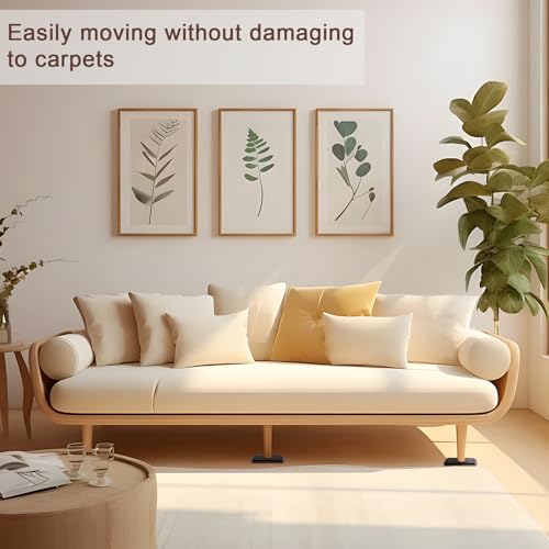 new space 8 Pack Furniture Sliders, 4.7 Inch Sliders for Furniture on Carpet for Sliding Heavy Furniture, Furniture Sliders for Carpeted Floors - Safeguard Carpeted Floors! - size: 4.7 inch