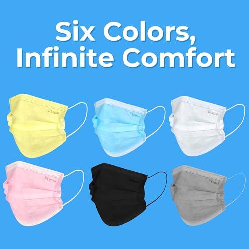 2,000pcs Disposable Face Masks- 3 Ply Breathable Mask For Adults - Blue (40 Packs of 50) - color: Blue