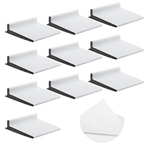 Hecila 10 Pcs Self-Adhesive Door Corner Seals Weather Stripping Door Seal Strip for Door-Frame Filler Seal Strip Stopper Raised Behind Weatherstripping for Noise Isolation and Weather