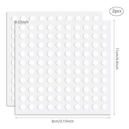 200 Pcs Double Sided Tape Museum Gel Sticky Tack, Removable Non-Marking 6mm/0.23" Round Double Sided Adhesive Dots Poster Putty for Crafts Balloons Festival Home Office Party Decorations - size: 200pcs-6mm