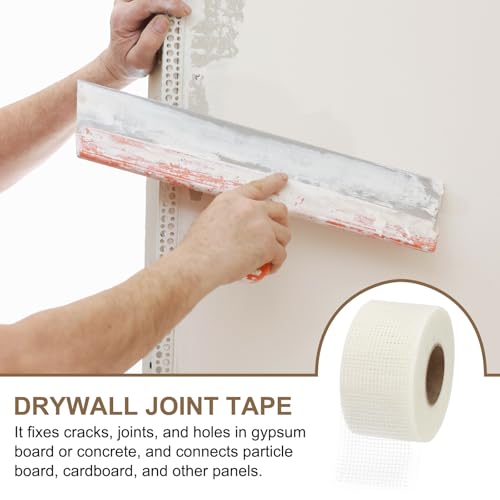 PATIKIL Drywall Repair Mesh Tape, 4 inch x 328 ft Fiberglass Repair Patch Self-Adhesive Dry Wall Joint Tape 6 Mesh Wall Hole Crack and Seam Patch, White - size: 4 inch x 328 Feet