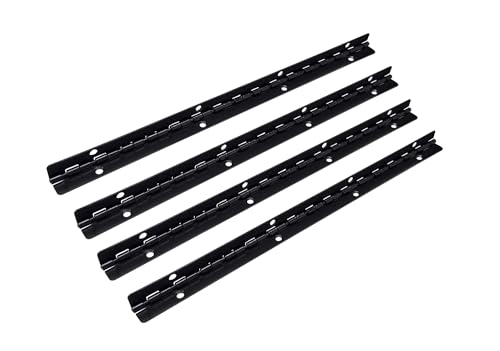 QCAA 90 Degree Stop Long Piano Hinge, Durable Steel Box Case Hinge, 150 mm x 9 mm(5.91" x 0.35"), Matte Black, Made in Taiwan, 4 Pack - color: Matte Black(5.91"), size: 4 Pack