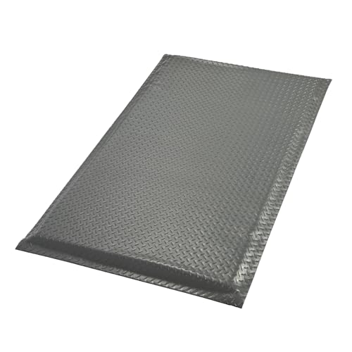 Anti Fatigue Mats Industrial 2' x 6' 15/16" Thick Ergonomic Standing Mat Commercial Kitchen Mat Heavy Duty Diamond Plate Shop Floor Mats Helps Relieve Back and Leg Soreness, Grey - size: 2' x 6'