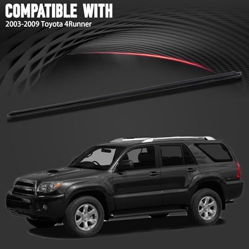Rear Tailgate Liftgate Trunk Hatch Car Outer Door Window Moulding Sweep Felt Trim Seal Weatherstrip Compatible with Toyota 4Runner 2003-2009 Replace 68290-35031 - size: 4Runner 2003-2009