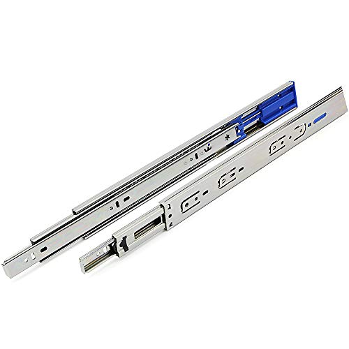 6 Pairs of 20 Inch Hardware 3-Section Soft Close Full Extension Ball Bearing Side Mount Drawer Slides,100 LB Capacity Drawer Slide - size: 20 Inch