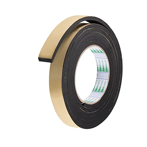 uxcell Sealing Foam Tape 20mm Wide 5mm Thick 2m/6.56ft Long, EVA Self Adhesive Weather Strip for Window Door Insulation - size: 20mmx5mmx2m