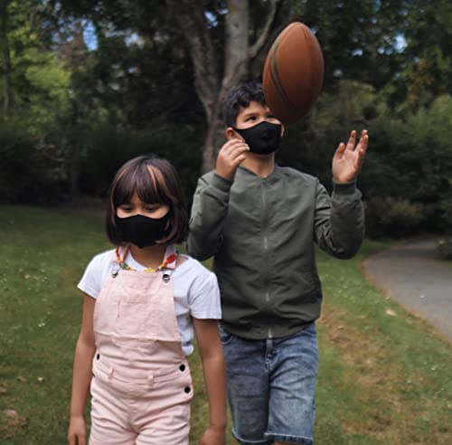 10PCS Kids Black Face Mask Covers with Elastic Ear Loop Cover Full Face Anti-Dust, Unisex, Washable, Breathable, and Reusable (Kids) - style: Kids