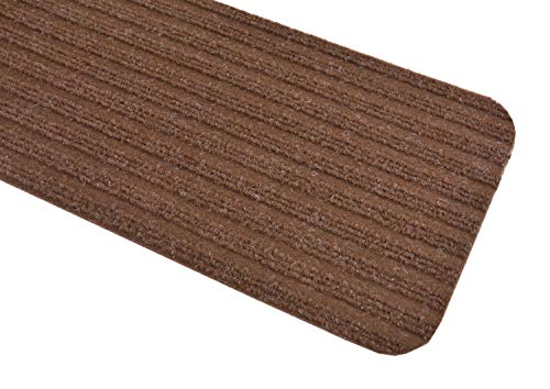 Stair Treads Collection Skid Slip Resistant Brown Carpet Stair Treads Set of 7 (7 in x 24 in), Brown - color: Brown, size: 7 Pcs - 7"x24"