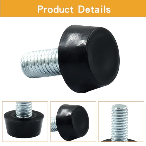 24 Pcs M8 Furniture Leveling Feet Adjustable Table Levelers T-Nut Kit Chair Glide Leveling Screw in Threaded for Patio Furniture Tables Chairs - size: M8