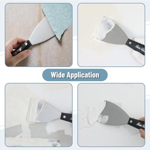 Bates 3 Inch Flexible Metal Putty Knife - Drywall Spackle Knife, Paint Scraper, Wall Scraper - color: Black, size: 3 Inch