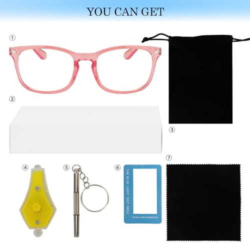 Blue Light Glasses Woman Blue Light Blocking Glasses Mens Blue Light Glasses for Girls Computer Gaming - color: Pink, size: 1pc