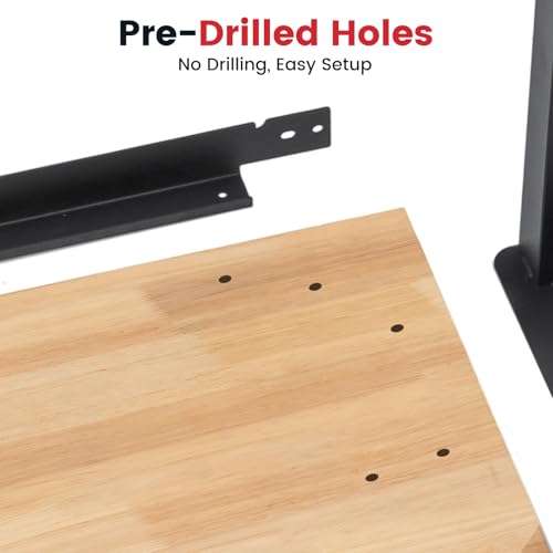 ENJOYWOOD 60" x 22" Heavy Duty Workbench Adjustable Height Garage Work Table with Solid Rubberwood Top for Workshop, Home & Office - size: Medium